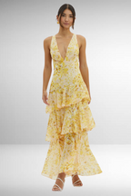 Women’s Floral Ruffled Maxi Dress