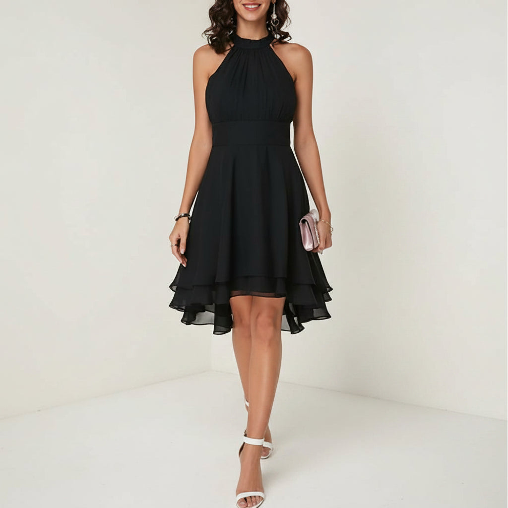 Women’s Halter Neck Sleeveless A-Line Mini Dress