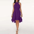 Women’s Halter Neck Sleeveless A-Line Mini Dress