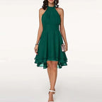 Women’s Halter Neck Sleeveless A-Line Mini Dress