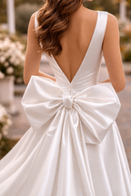 Women’s High Low Mini Dress with Bow Back