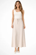 Women's High Waist Maxi Skirt with Drawstring