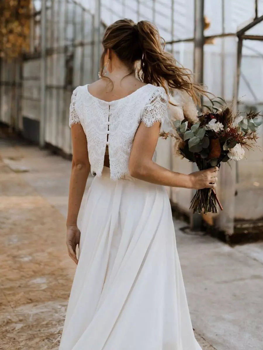 Women’s Lace Crop Top and Maxi Skirt Set