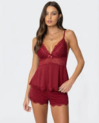 Women’s Lace Trim Cami and Matching Set