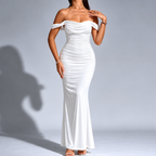 Women’s Off-Shoulder Flared Hem Maxi Dress