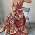 Women’s Paisley Slip Dress with Shirred Detail