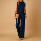 Women’s Round Neck Wide Leg Jumpsuit