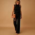Women’s Round Neck Wide Leg Jumpsuit