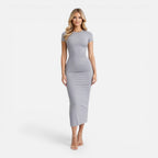 Women’s Short Sleeve Slim Fit Midi Dress