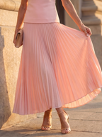 Women’s Sleeveless Top and Pleated Maxi Skirt Set