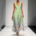 Women’s Sleeveless V-Neck Maxi Dress