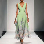 Women’s Sleeveless V-Neck Maxi Dress