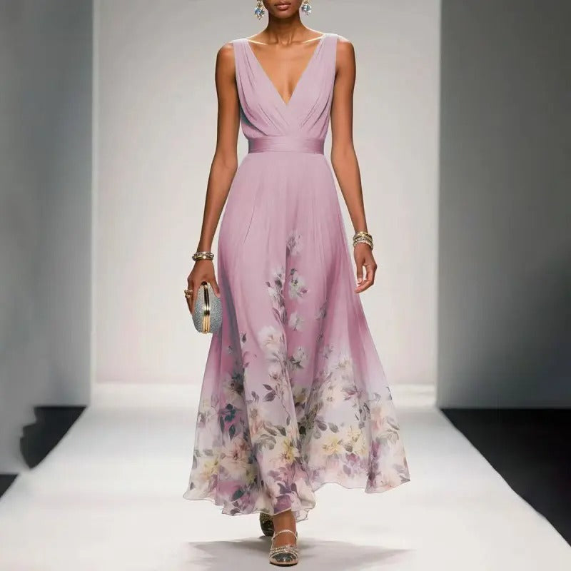 Women’s Sleeveless V-Neck Maxi Dress