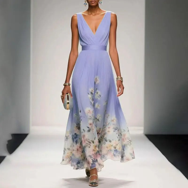 Women’s Sleeveless V-Neck Maxi Dress