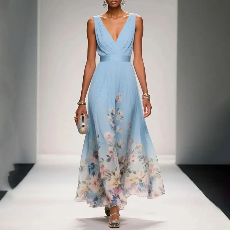 Women’s Sleeveless V-Neck Maxi Dress