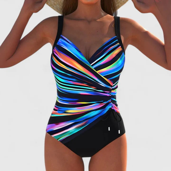 Women's Wrap Style One-Piece Swimsuit